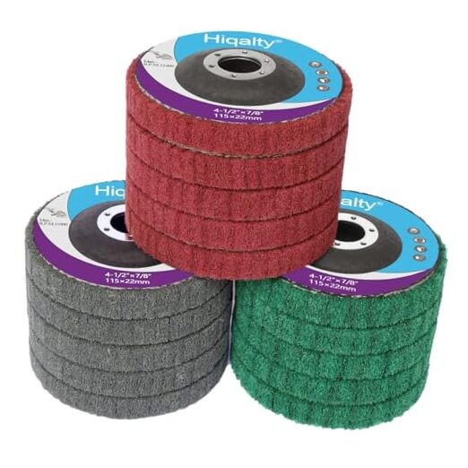 15Pcs 4.5″ x 7/8″ Nylon Fiber Flap Disc Polishing Grinding Mix 15pcs
