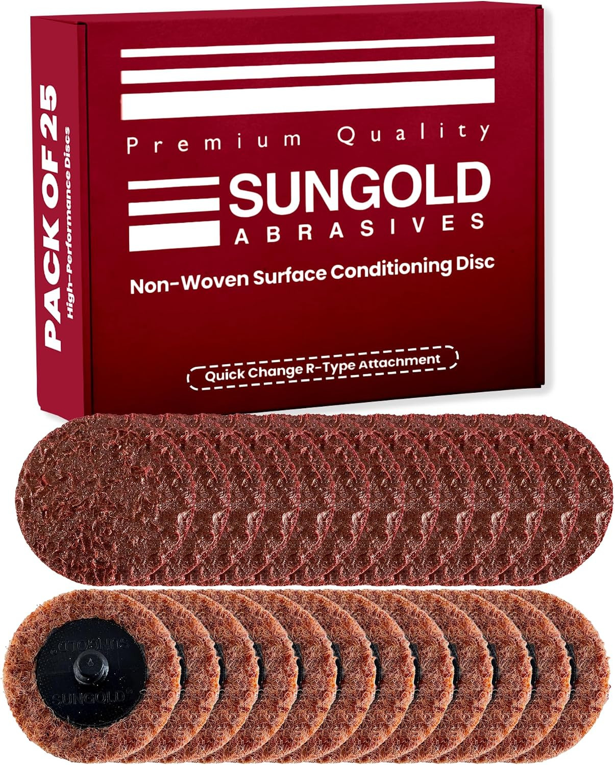Sungold Abrasives 74903 Medium Non Woven Surface Conditioning R-Type Quick