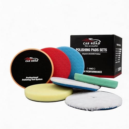 Buffing Polishing Pads 5 Inch, 7PCs 5.5 Inch Face for 127mm Kit 5 Inch(125mm)