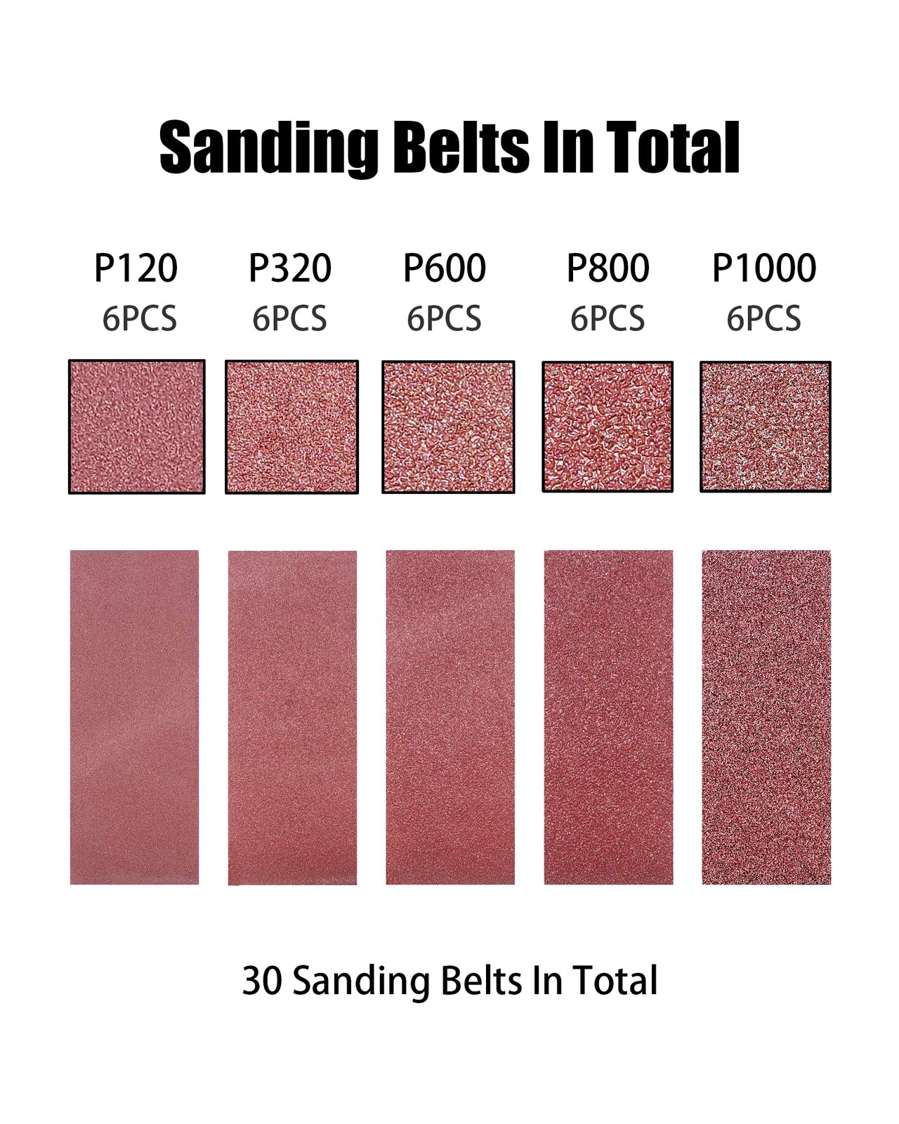 Aluminum Oxide Sanding Belts for Mini Belt Sander,Sanding Belt 13 * 1.18 inches