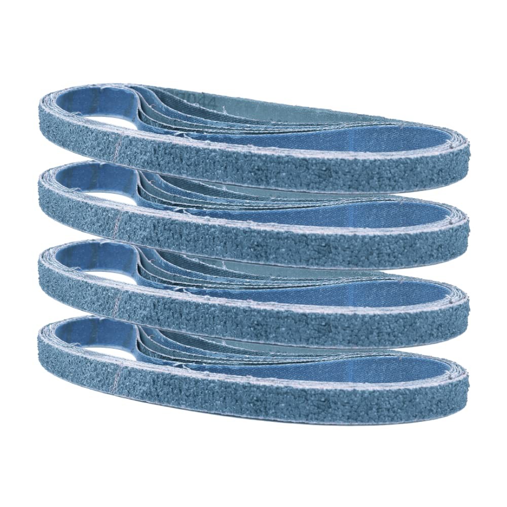 1/2″ x 18″ Zirconia Sanding Belts 40 60 80 120 Grit Assorted 16 Pack