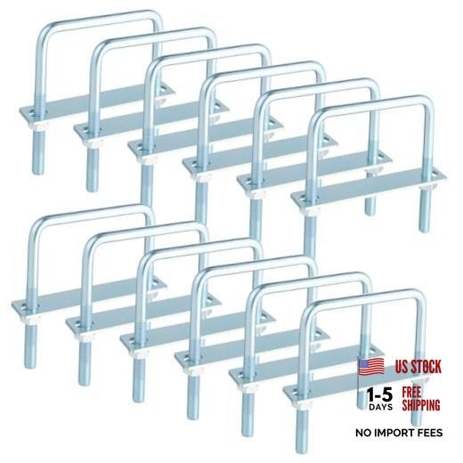 Pcs 3/8″ x 4″ x 5″ Square U Bolt 4 inch Wide Zinc Plated, U Bolt Carbon 12