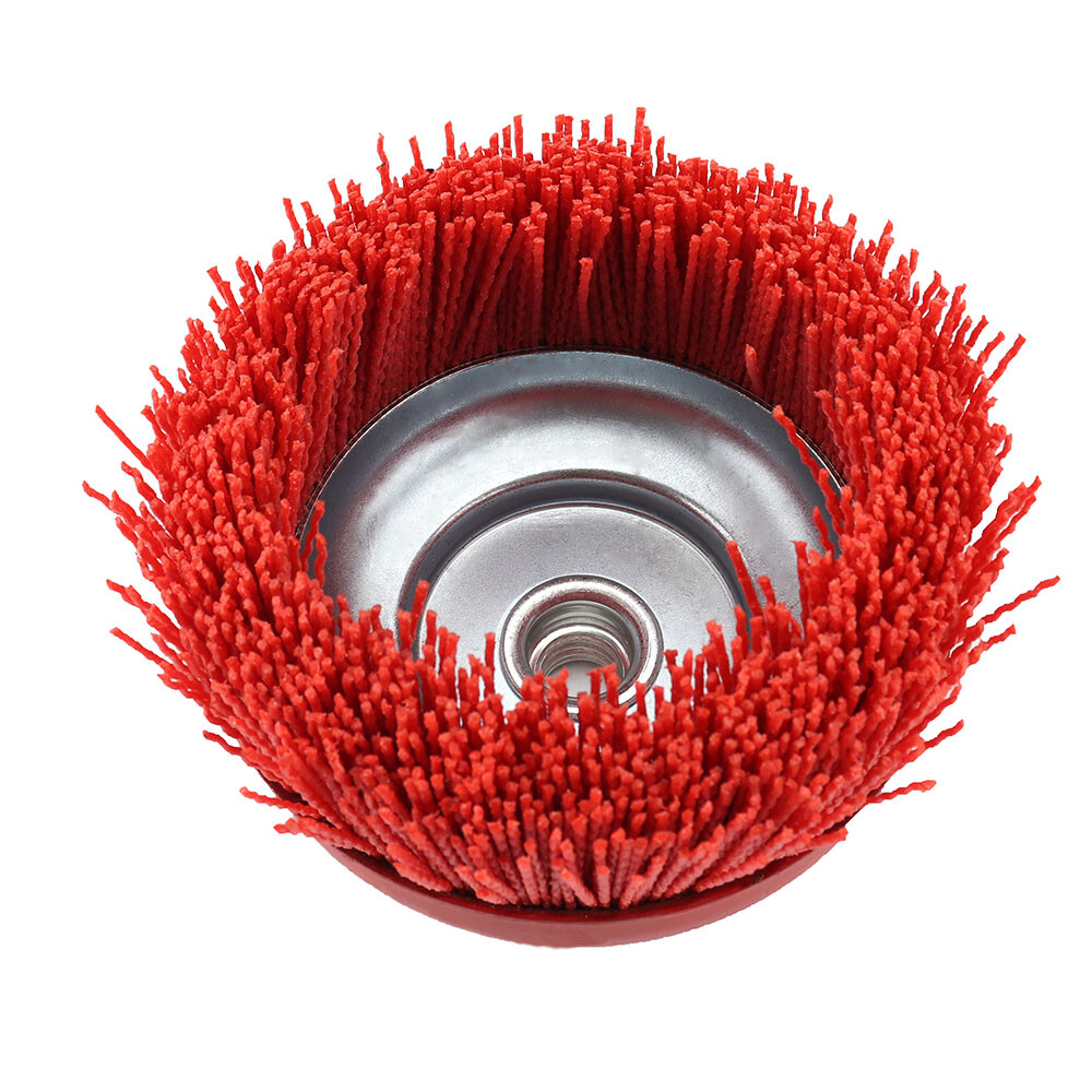 150mmCup Nylon Abrasive Brush Wheel Pile Polymer-abrasive For Angle Grinder Tool