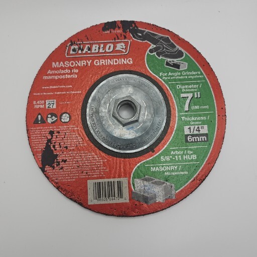 Diablo Genuine 7 in. Masonry Grinding Disc – Type 27 HUB DBD070250B01C