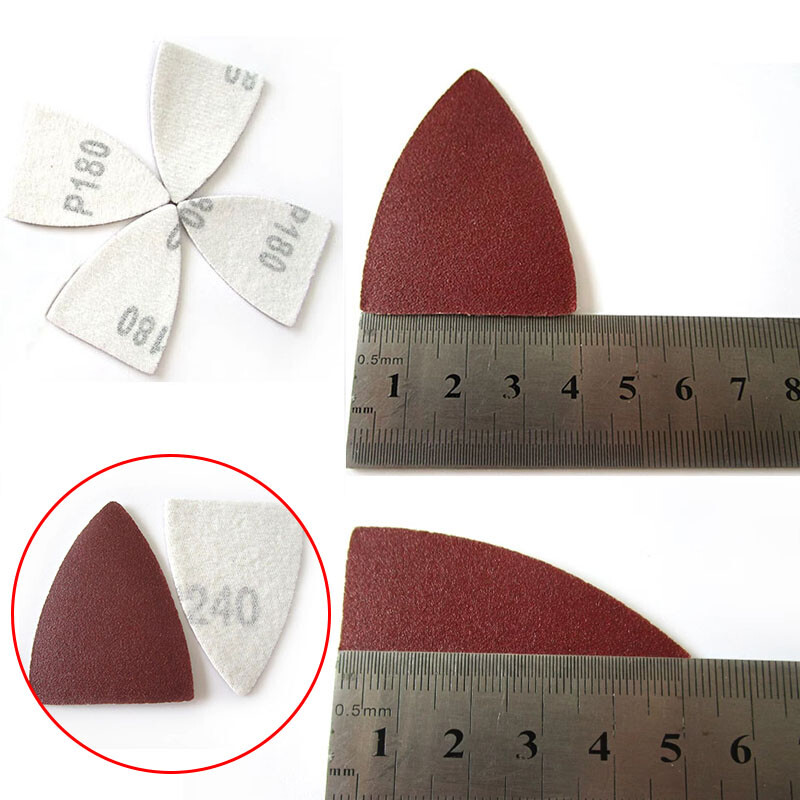 38x52mm Dry Triangular Sandpaper Polish Sanding Grit P60 P80 P120 P180 P240 P320