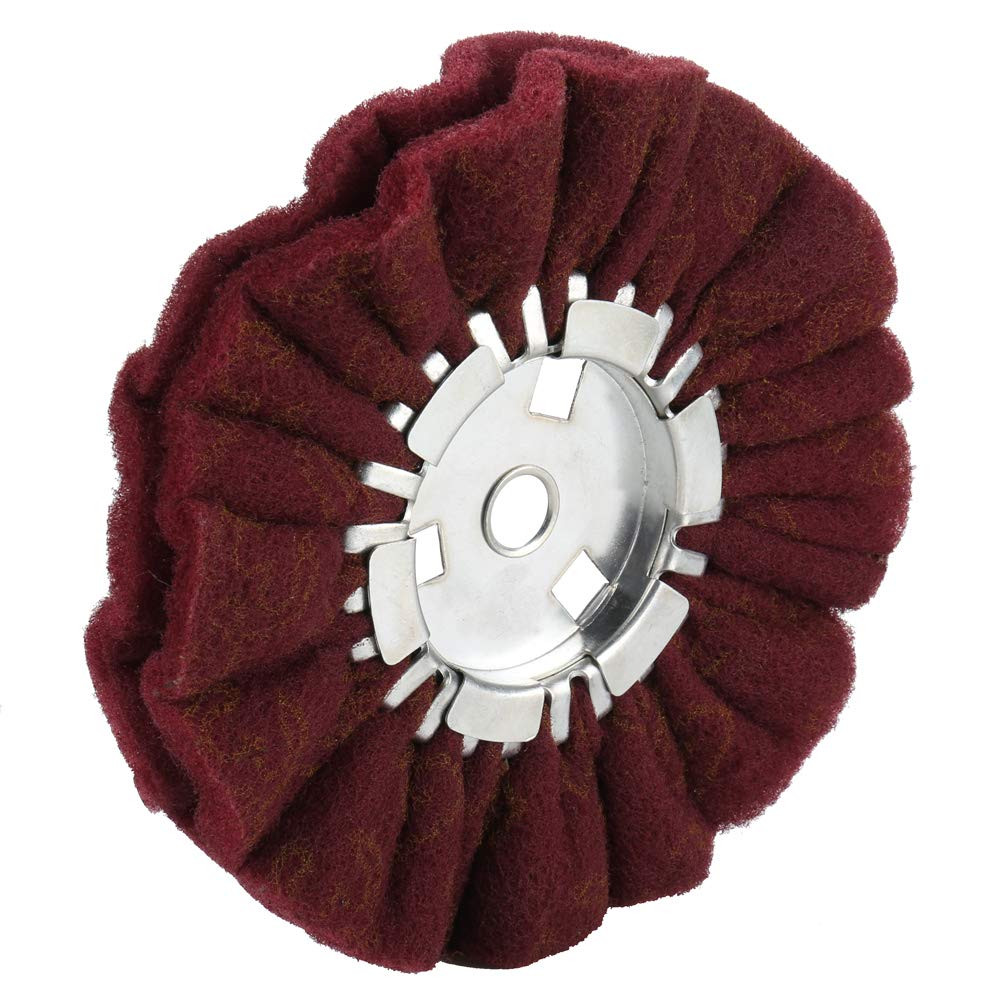 8 Non-Woven Airway Buffing Wheel Coarse Polishing 5/8 Arbor for Angle Grinder