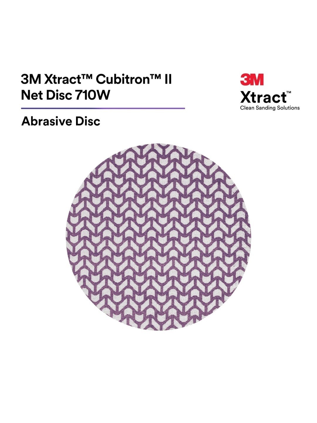 3M Xtract Cubitron II Net Disc 710W, 120+, 6 in x NH, Die 600Z