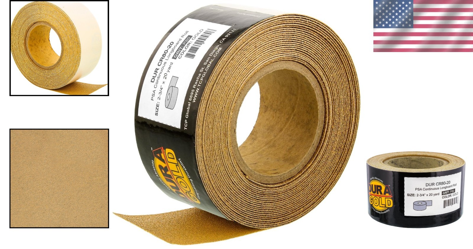 Longboard Sandpaper 80 Grit, Self Adhesive Stickyback