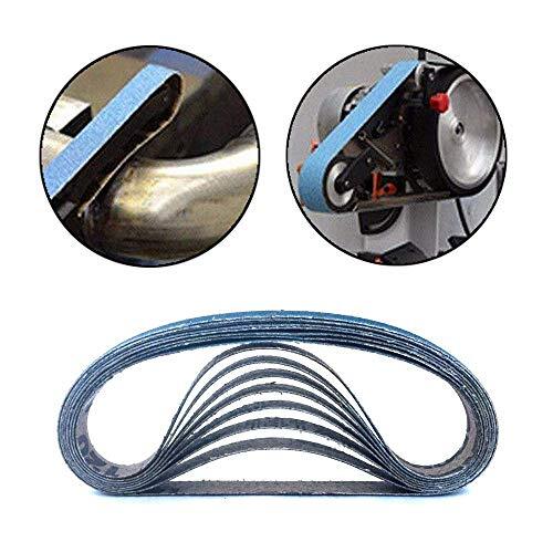 3/8 Inch x 13 Inch Zirconia Sanding Belts, 4 Each of Assorted Sizes
