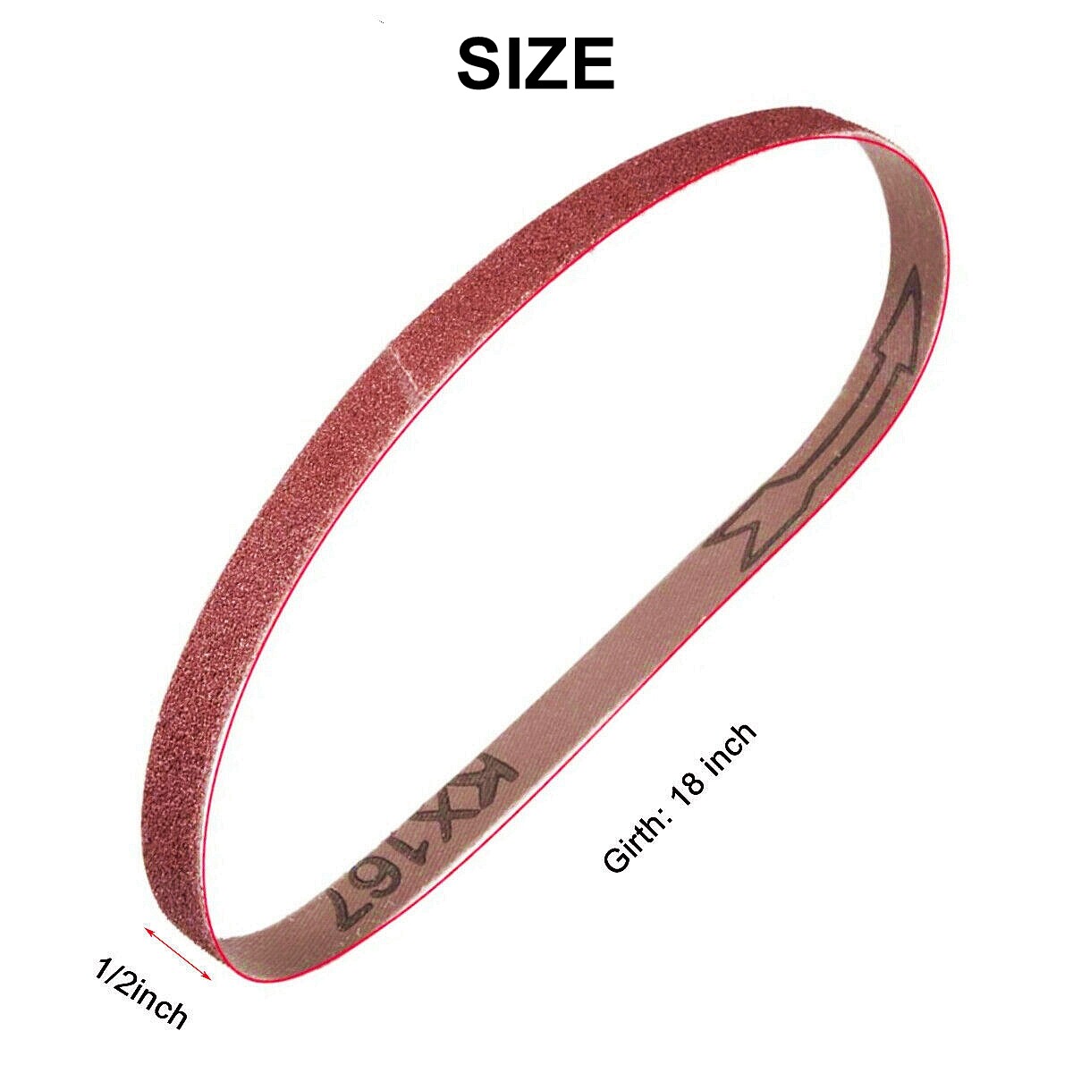 1/2 x 18″ Sanding Belts Air File Belt Sander Sandpaper 40 60 80 120 180 240 Grit