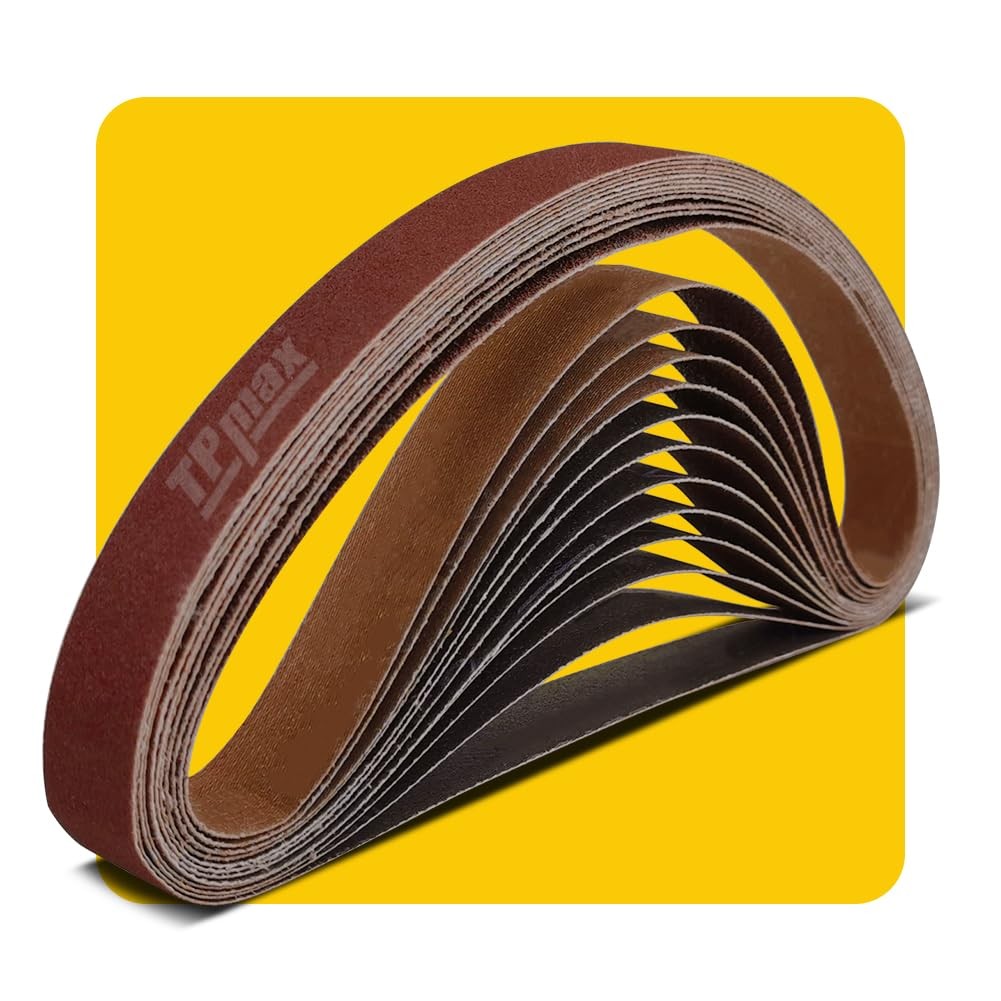 1 x 42 Inch Sanding Belt Pack 1-Inch x 42-Inch,12 Pcs(4 Each 1x42in, ‎brown
