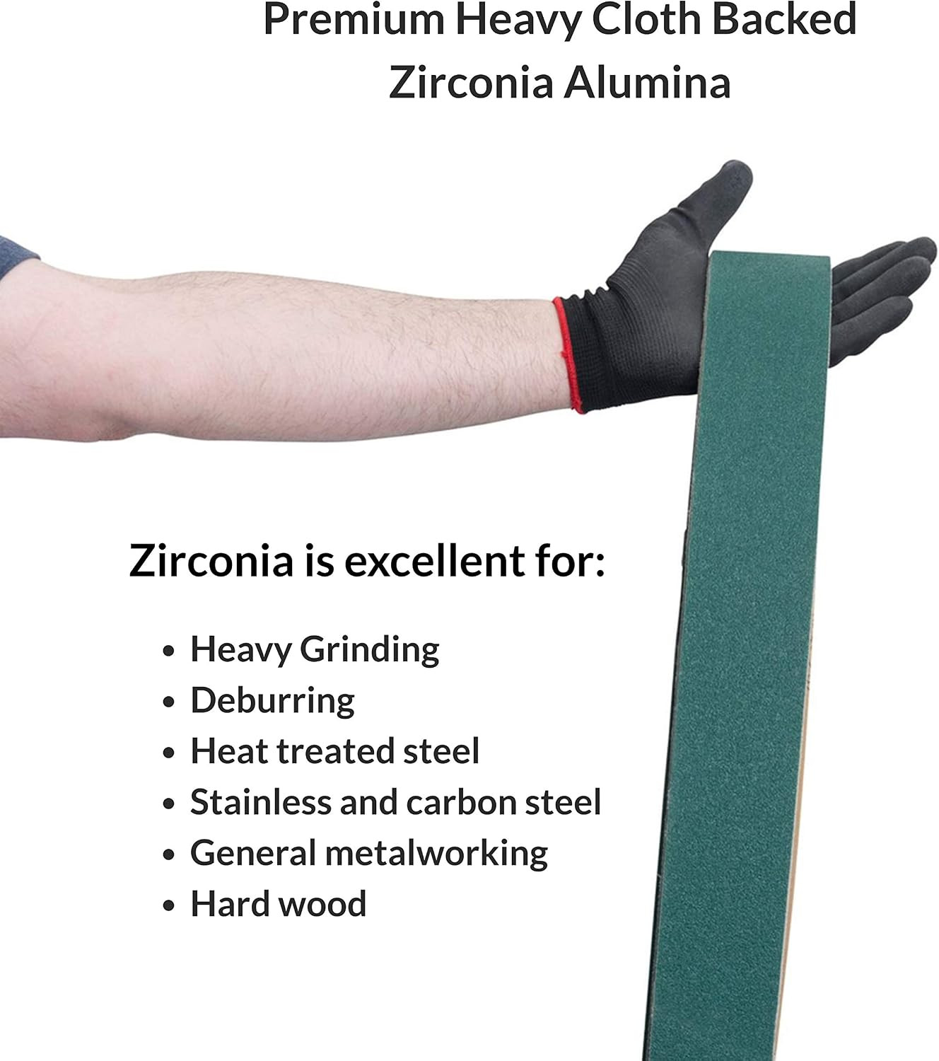 2 X 48 Inch 120 Grit Metal Grinding Zirconia Sanding Belts, 6 Pack