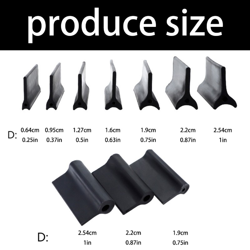 14 Piece Rubber Profile Abrading Bundle Ideal For Furniture Boats And Home
