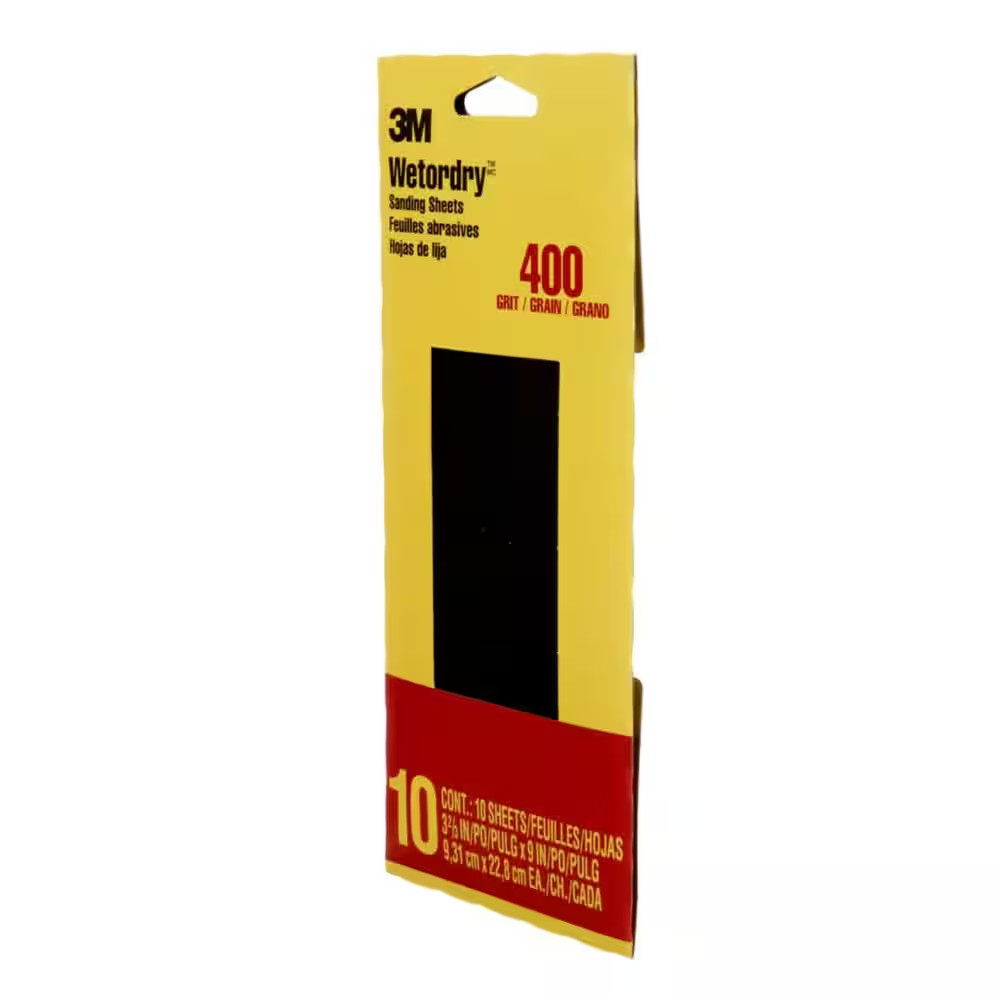 Imperial Wetordry 3.7 In. X 9 In. Super Fine 400-Grit Sheet Sandpaper (10-Pack)