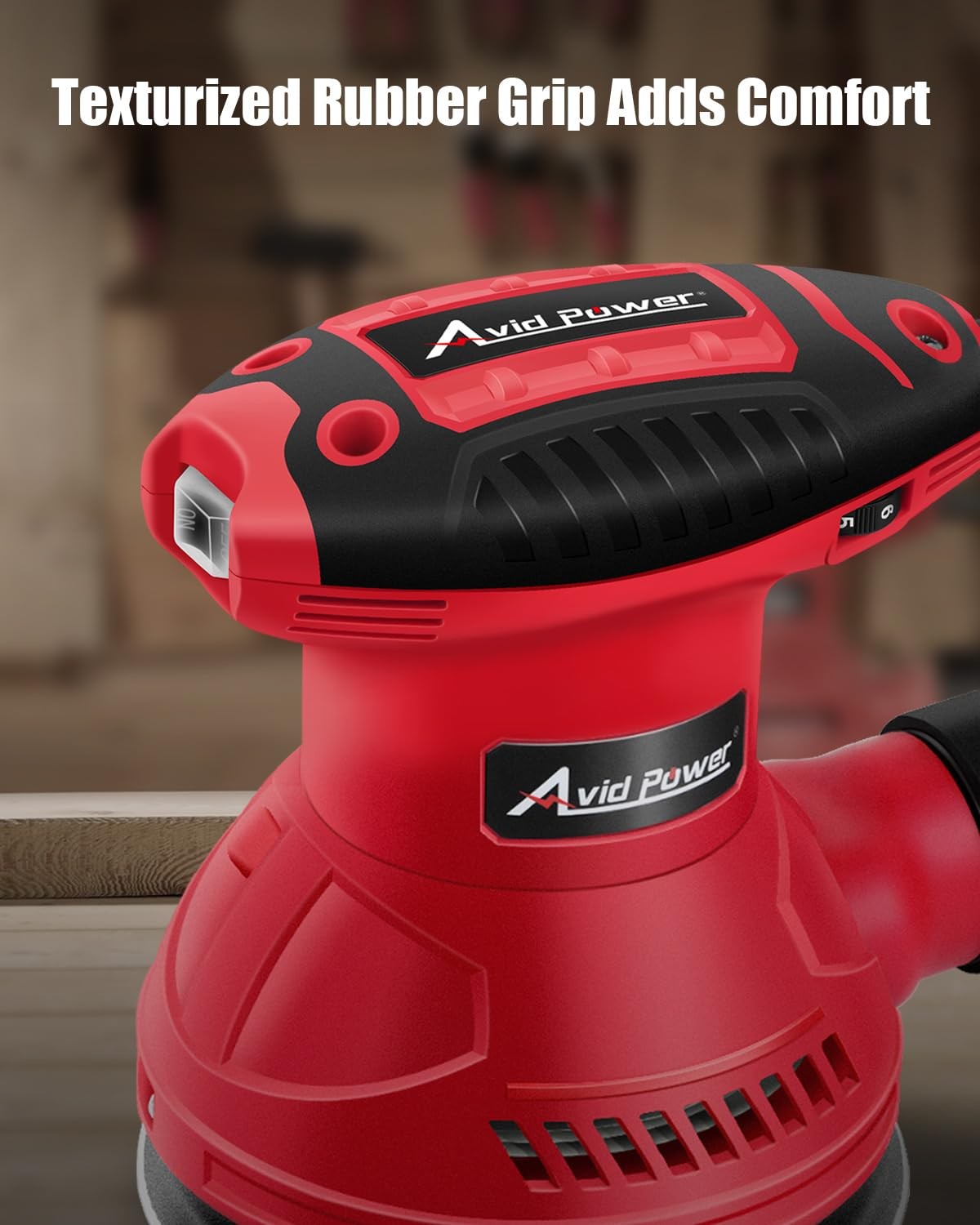 AVID POWER Orbital Sander 3.0 Amp 5 Inch Electric Sander Tool 6 Variable Speeds