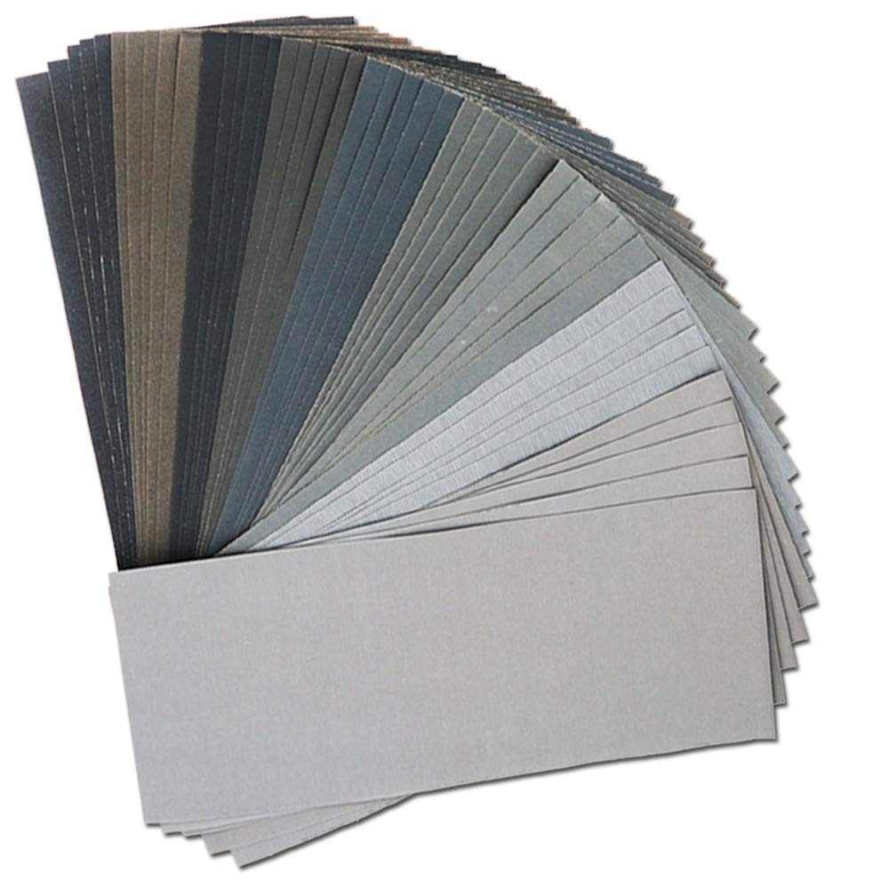 45Pcs Wet Dry Sandpaper, 400/600/ 800/1000/ 1200/1500/ 2000/2500/ 3000 Grit Asso