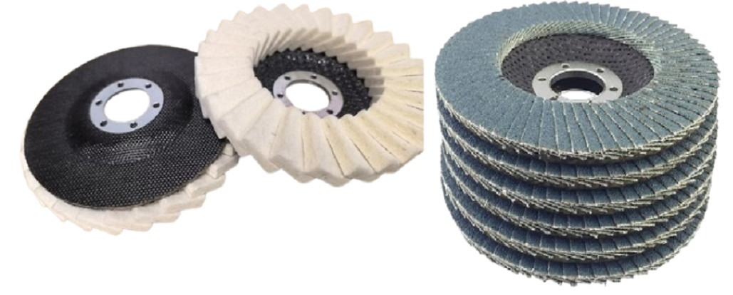 22PCS 4.5″ Stainless Steel Grinding Polishing Kit Flap Disc + Felt Buffing Wheel