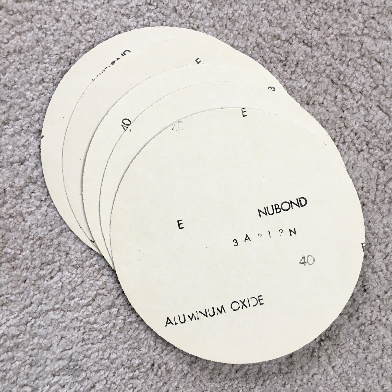Vintage SEARS CRAFTSMAN Aluminum Oxide Abrasive Discs 8” NOS – 5 Coarse Discs