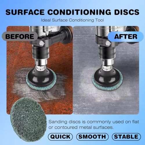 2 Inch Quick Change Sanding Discs Set:90PCS Surface Conditioning 92PCS