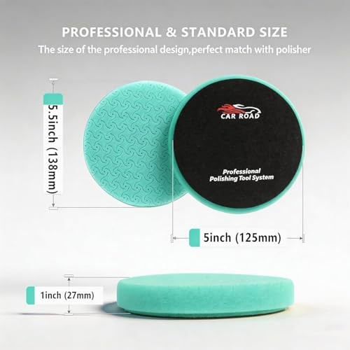 Buffing Polishing Pads 5 Inch, 7PCs 5.5 Inch Face for 127mm Kit 5 Inch(125mm)