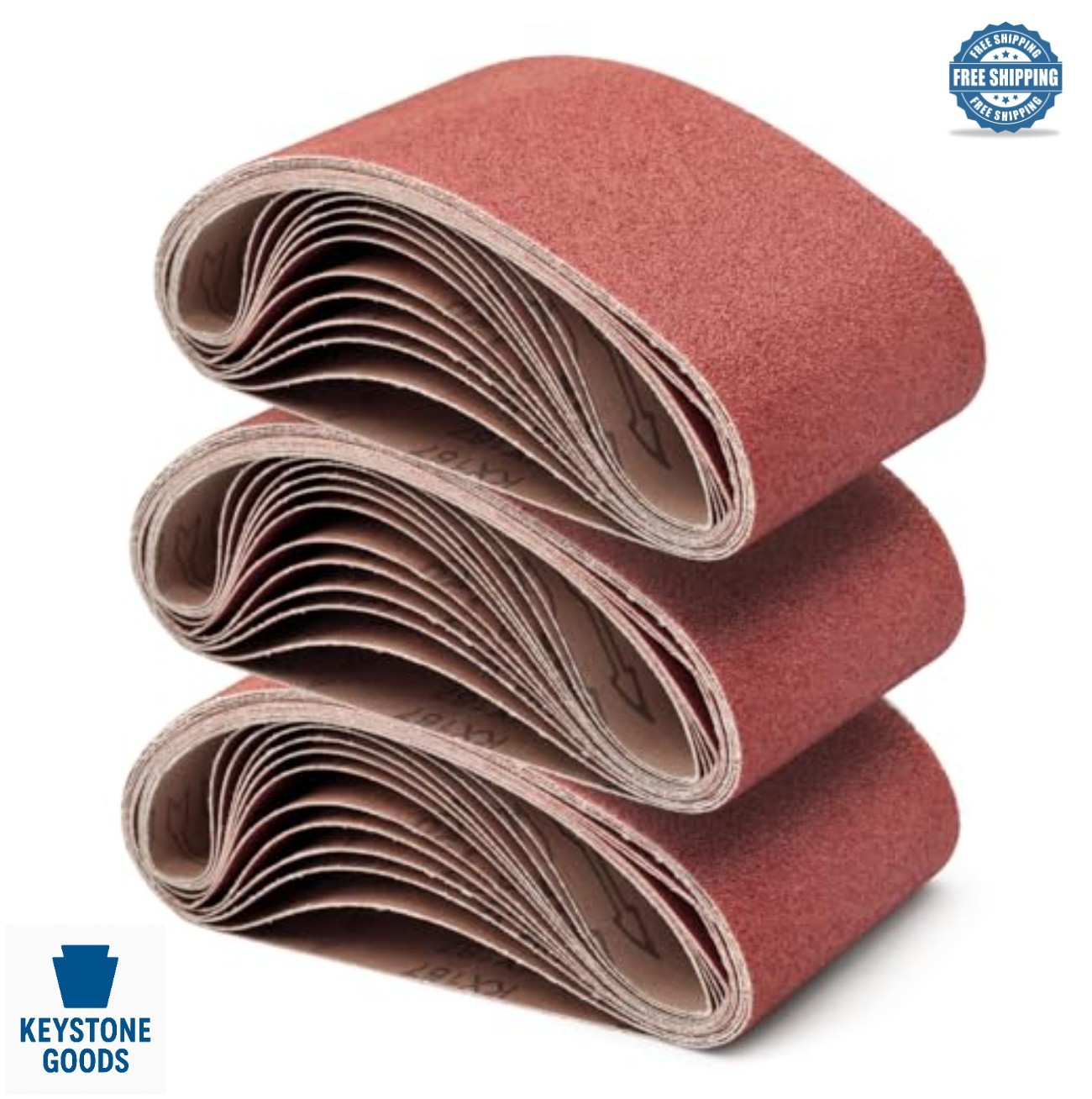 24 Pcs 3×21 Sanding Belts 40 60 80 Grit Aluminum Oxide for Belt Sander Wood