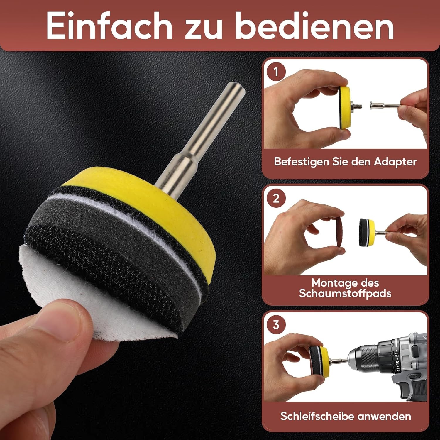 312Pcs Sanding Discs, 50mm Hook Grit 80/120/240/320/400/600/800/1000/2000/3000.√