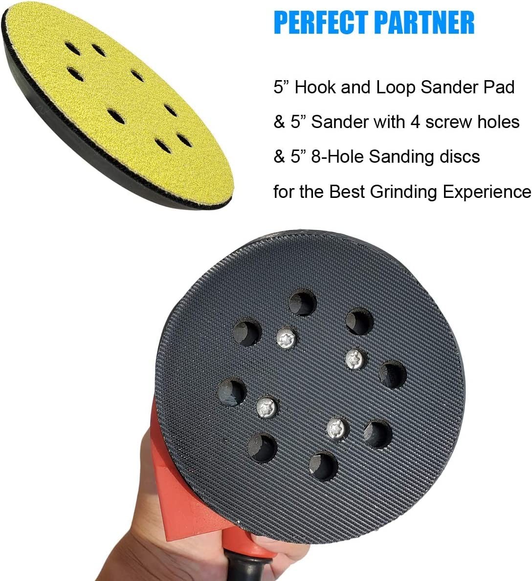 2 Pack 5″ Universal Hook and Loop Orbital Sander Pad for Ryobi RS290, RS240, …
