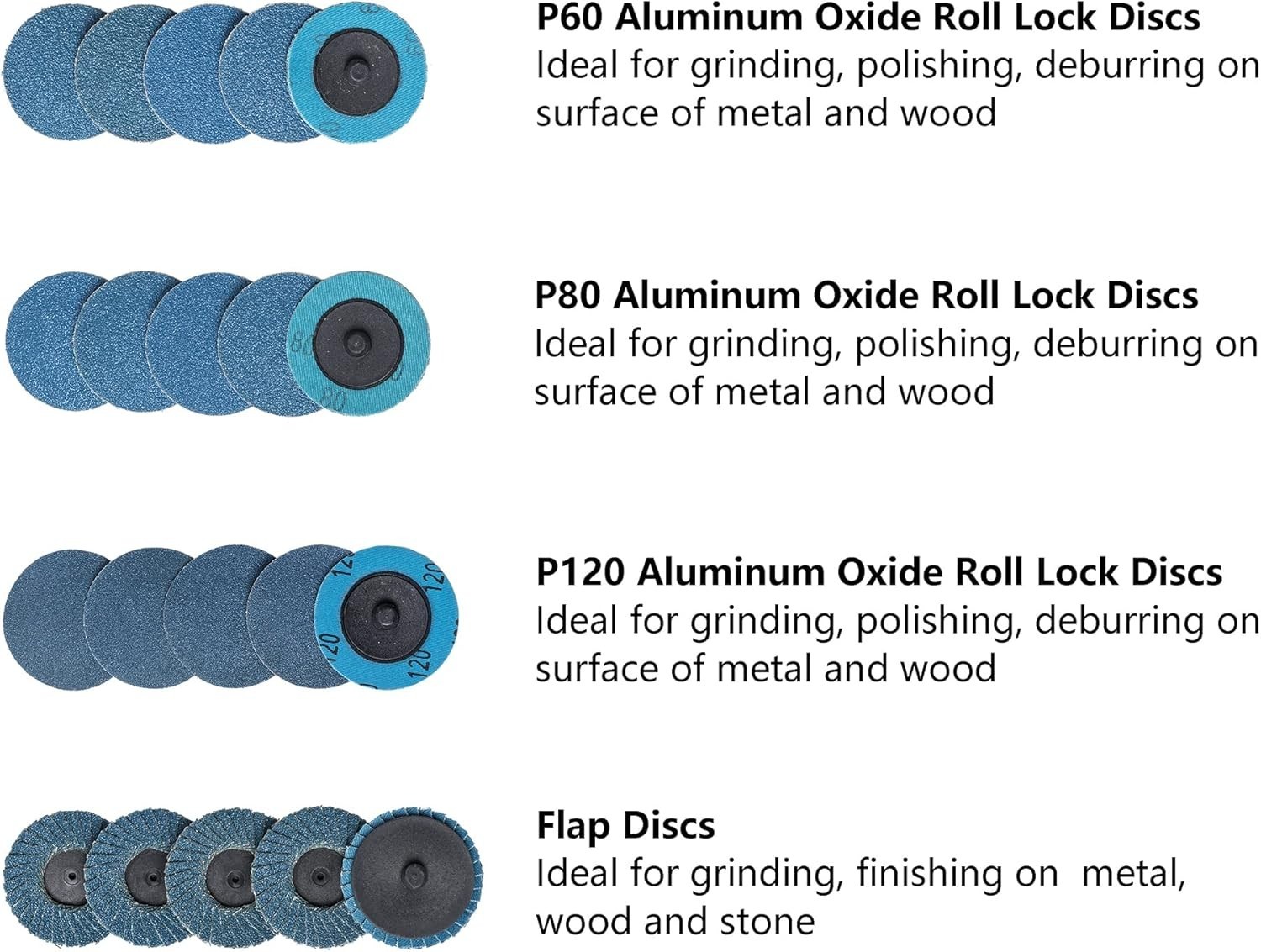 44Pcs Roll Lock 2 inch Sanding Discs Set, Surface Conditioning Disc, Quick Ch…