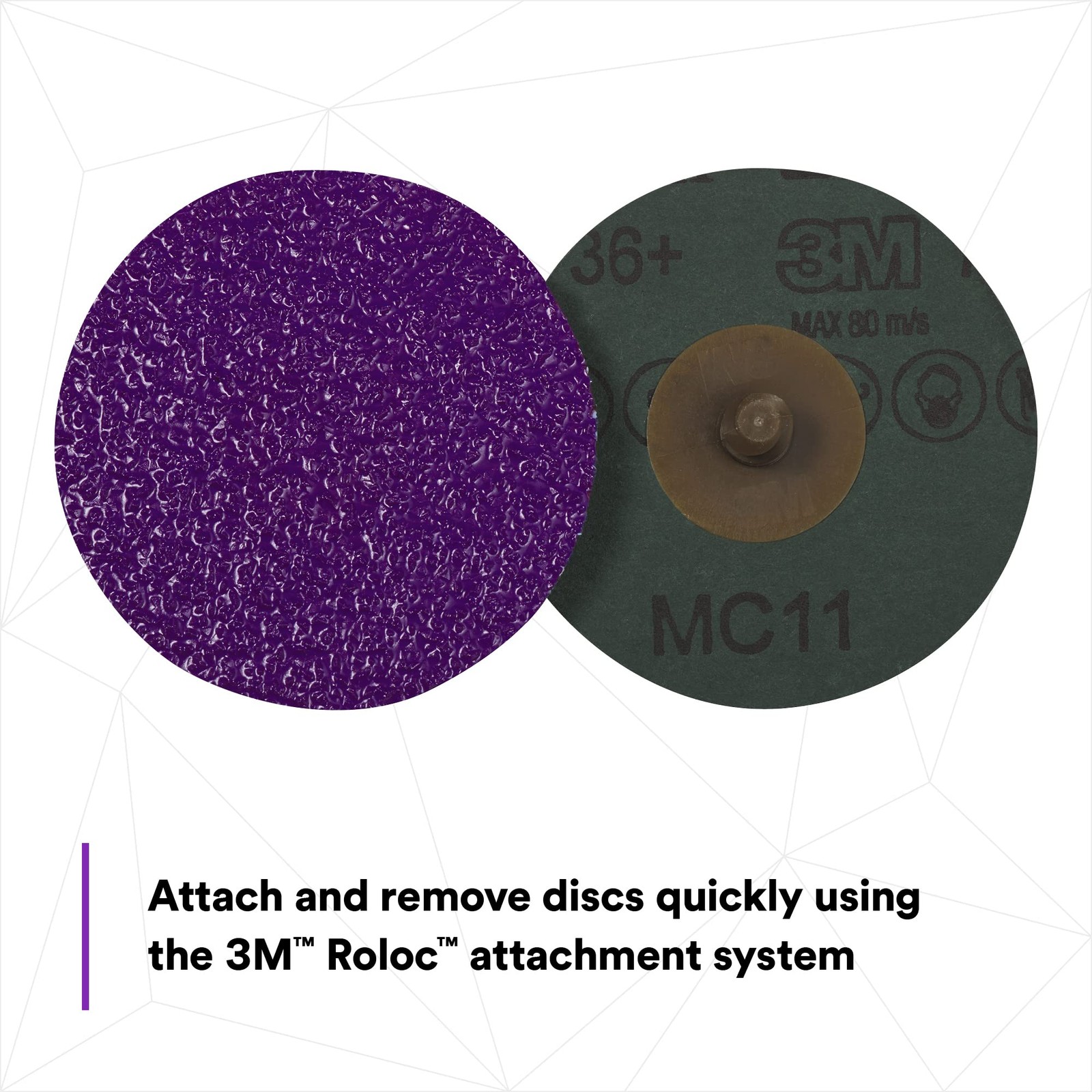 3M Cubitron Ii Roloc Fibre Disc 786C 33389 3 In 36 Grit 15 Pack High