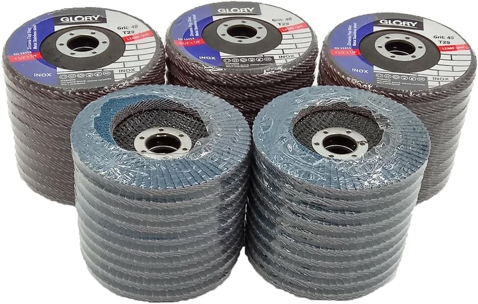 Grinder Tools 170Pcs 4.5″ Flap Discs 40 60 80 100 G Zirconia Heavy Duty Grinding