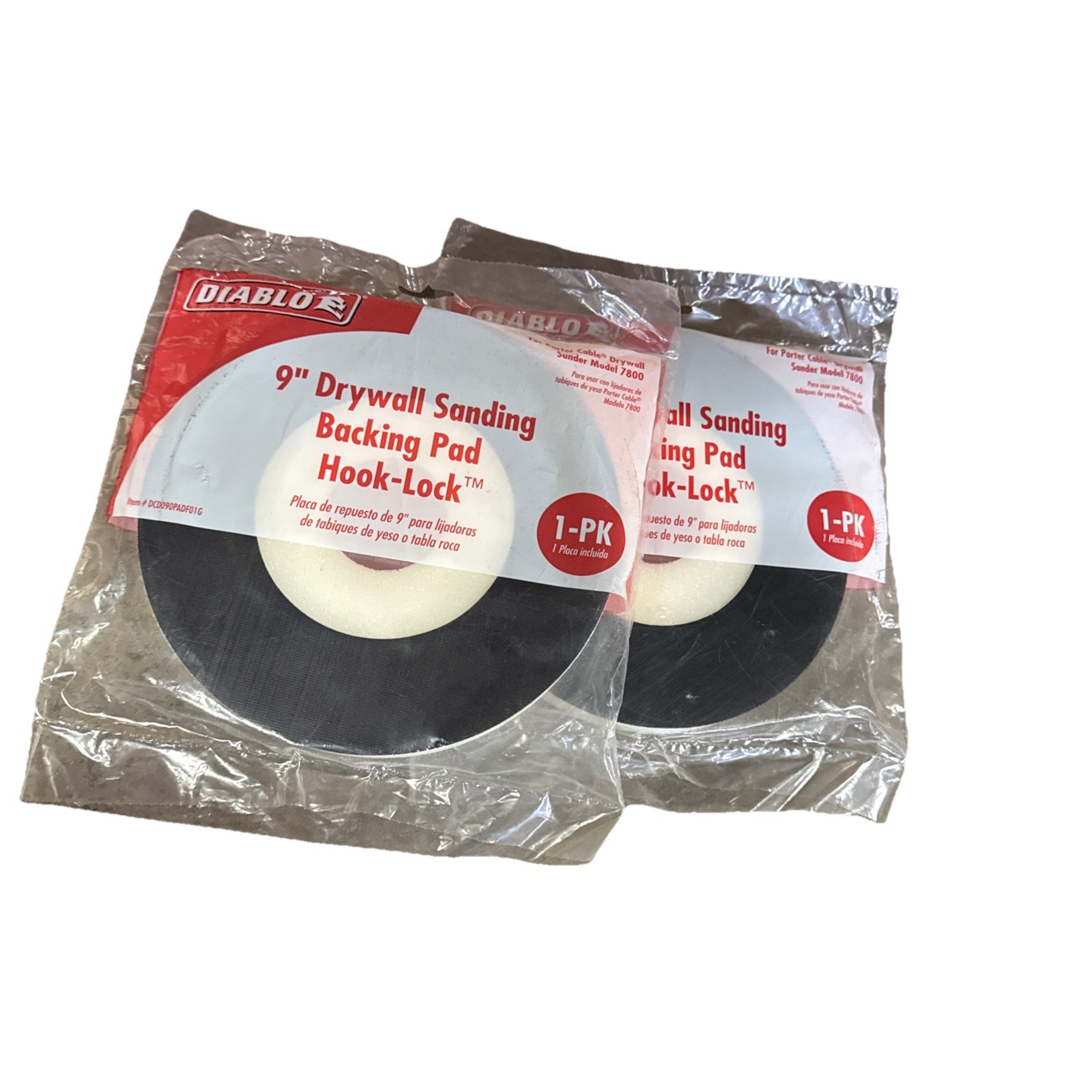 Lot Of 2- DIABLO 9 in. Drywall Sanding Backing Pad, 7800
