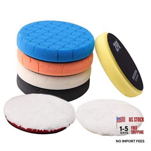 Almohadillas de 6 Inch (150mm) 7 almohadillas de pulido de gofres de 6 pulgadas