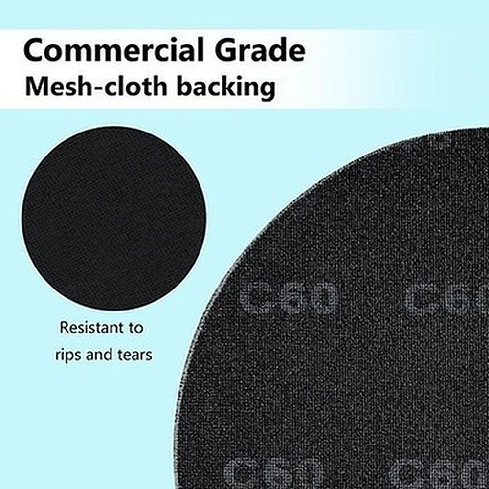 17″ Black Silicon Carbide Sanding Screen Discs 100 Grit 10-Pack #R011