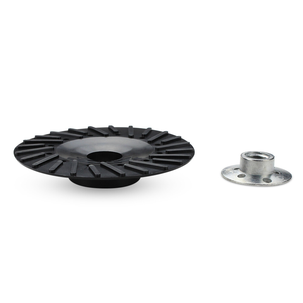 4 Pack – 4-1/2″ x 5/8″-11 Resin Fiber Disc Backing Pad with Lock Nut for Grinder