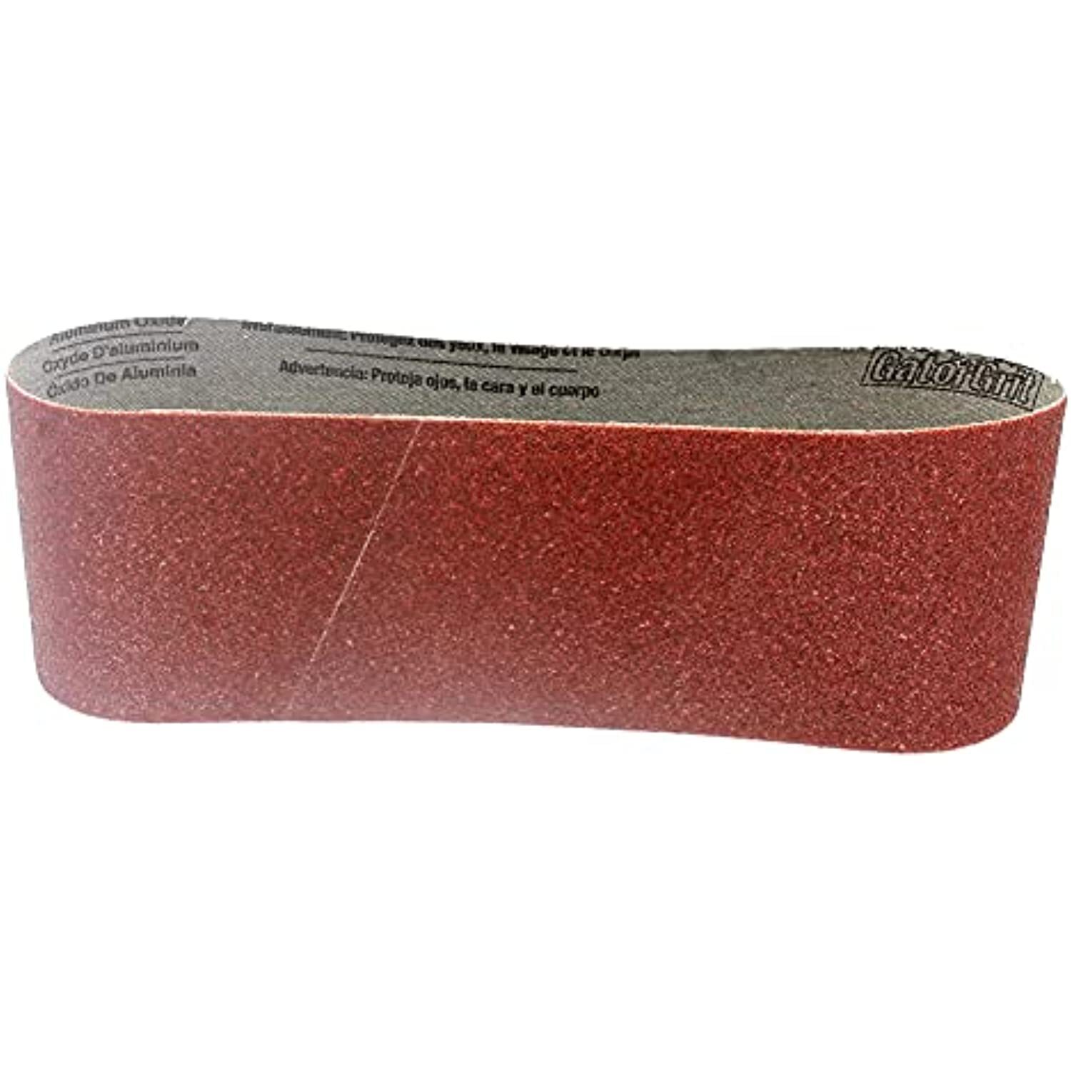 Ali Industries Gator 3″ x 21″ Red Resin Aluminum Oxide Sanding Belts, 80 Grit, 5