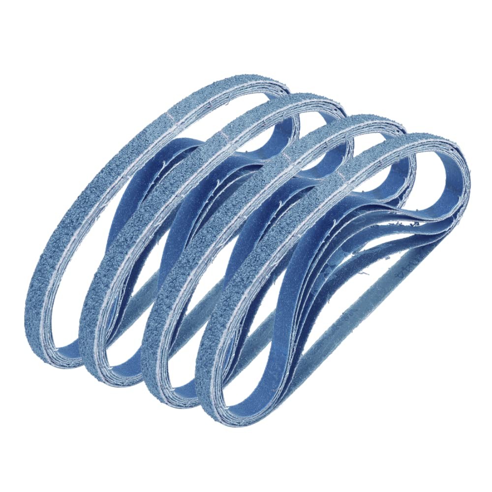 1/2″ x 18″ Zirconia Sanding Belts 40 60 80 120 Grit Assorted 16 Pack