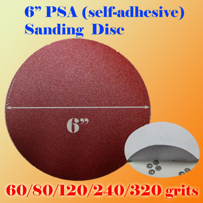 30x 6″ PSA Self Adhesive 80/180/320 Grit Sanding Disc Stick On Sandpaper Peel