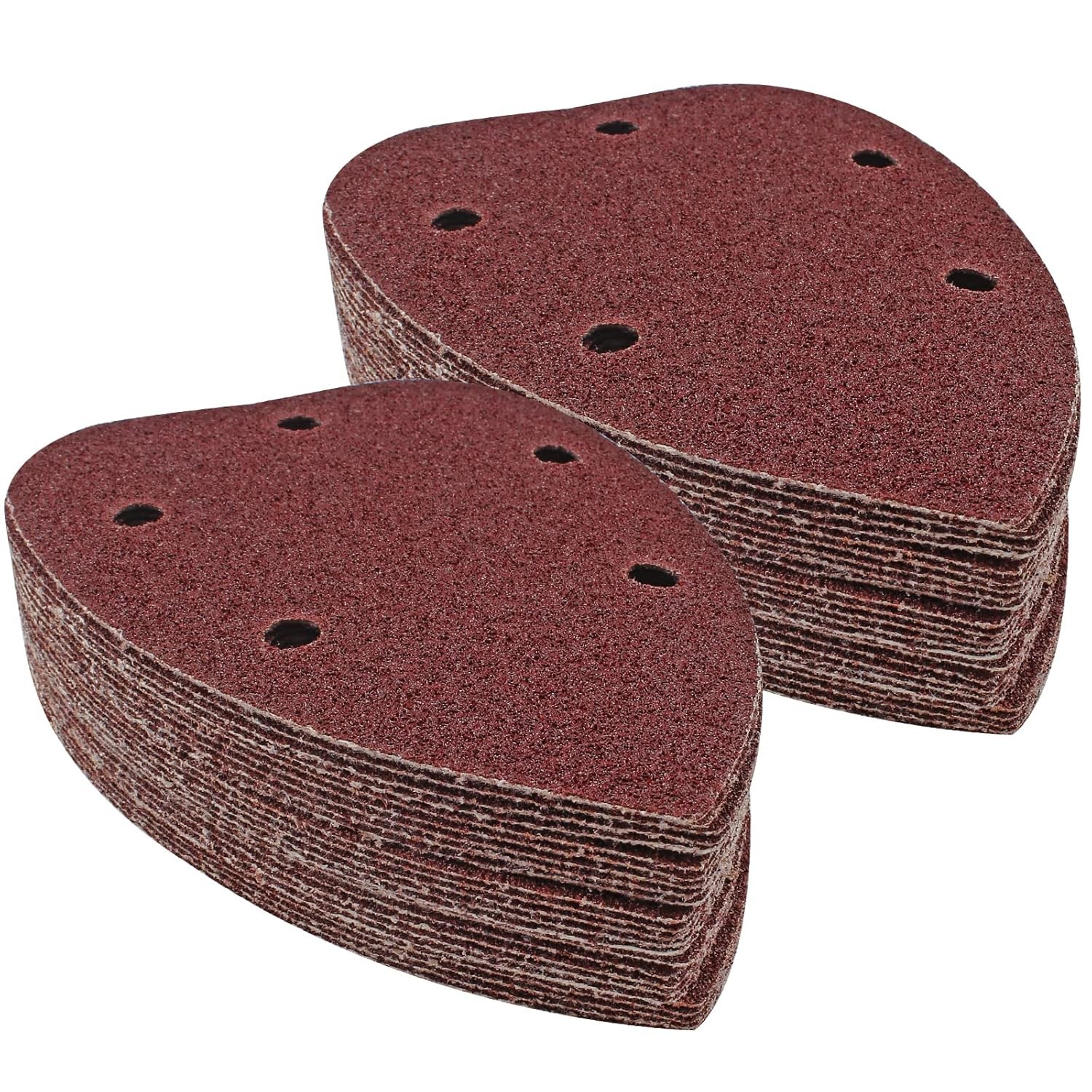 Cionyce 25 Pcs 40 Grit Mouse Detail Sander Sandpaper 5 Hole 140mm