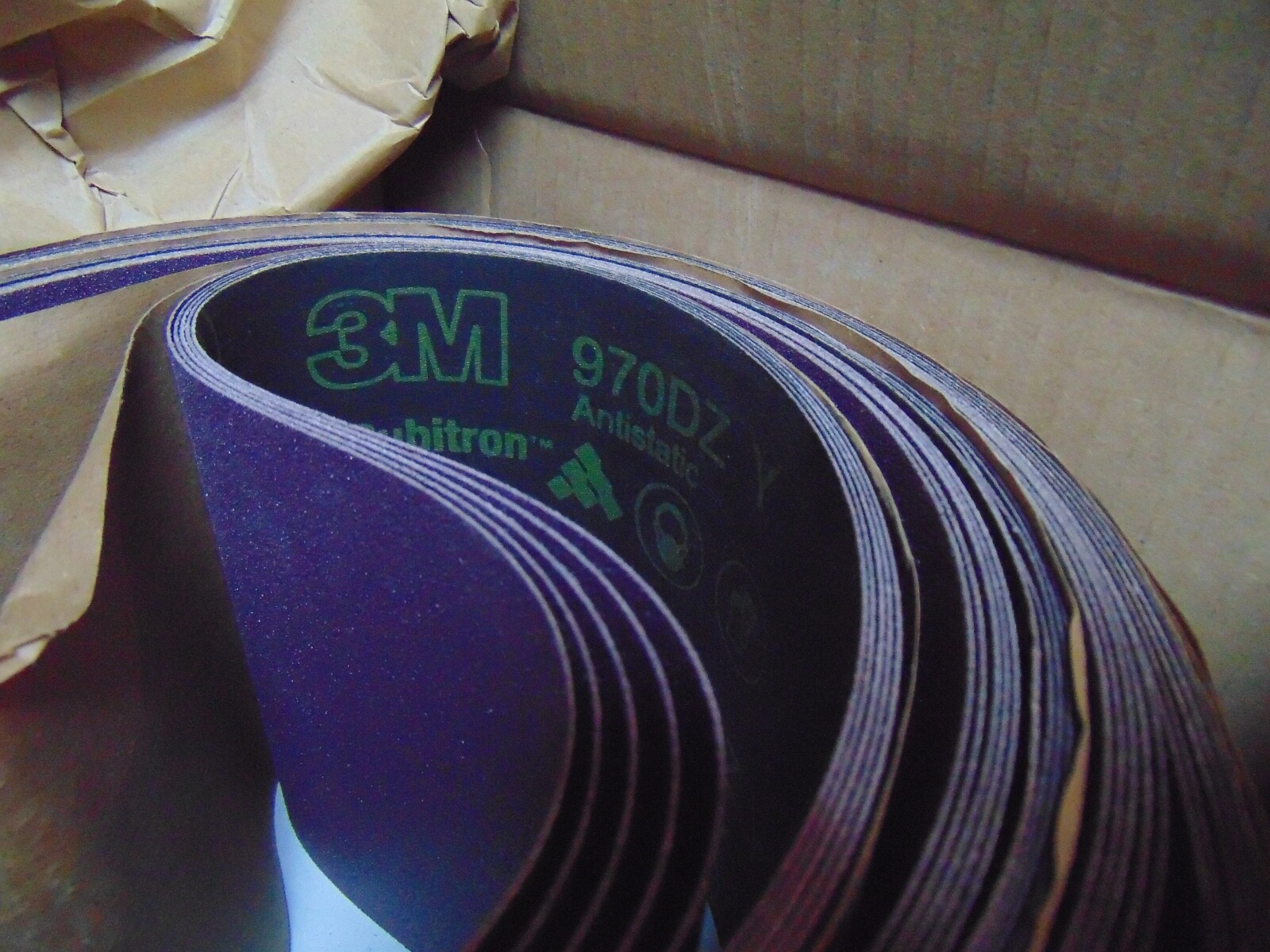 3M 51125 6″ X 142″ 100 GRIT ALUMINUM OXIDE POWER SANDER SANDING BELT 49919 film