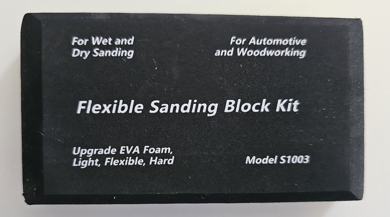 7PCS Sanding Block Kit Flexible EVA Foam Wet or Dry Autobody Hand Sanding Black