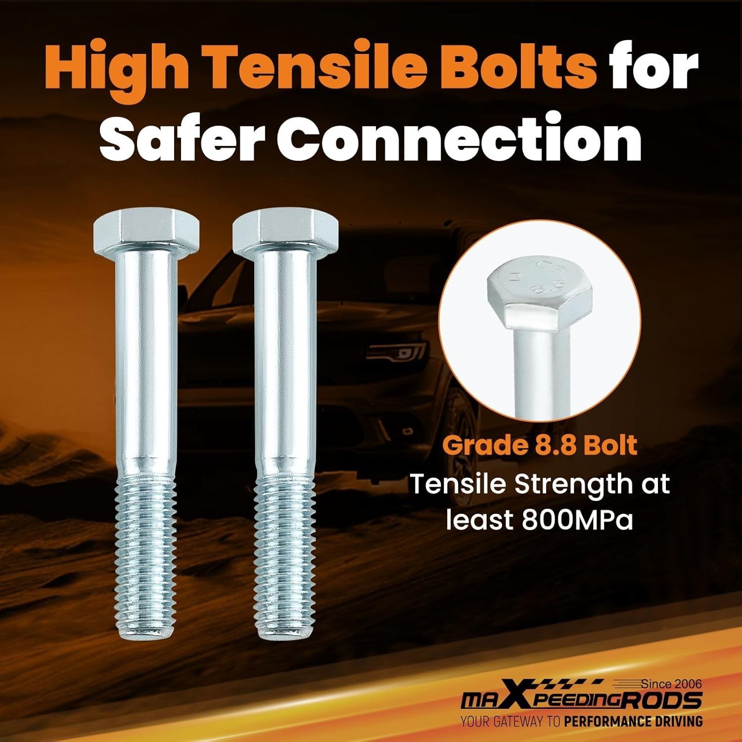 2.5″ Front & 2″ Rear Lift Kit for Jeep Wrangler JK 2 Door 4 Door 2007-2018, S…