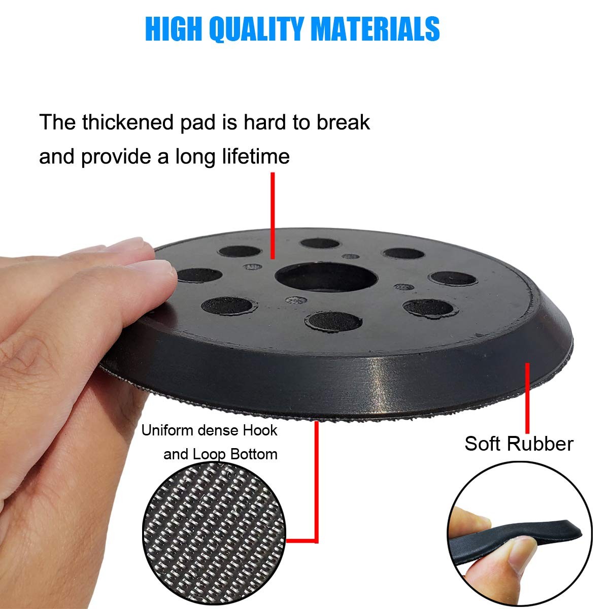 Tockrop 5″ Replacement Sander Pad for Ryobi Sander, Aluminum Oxide Grit,…