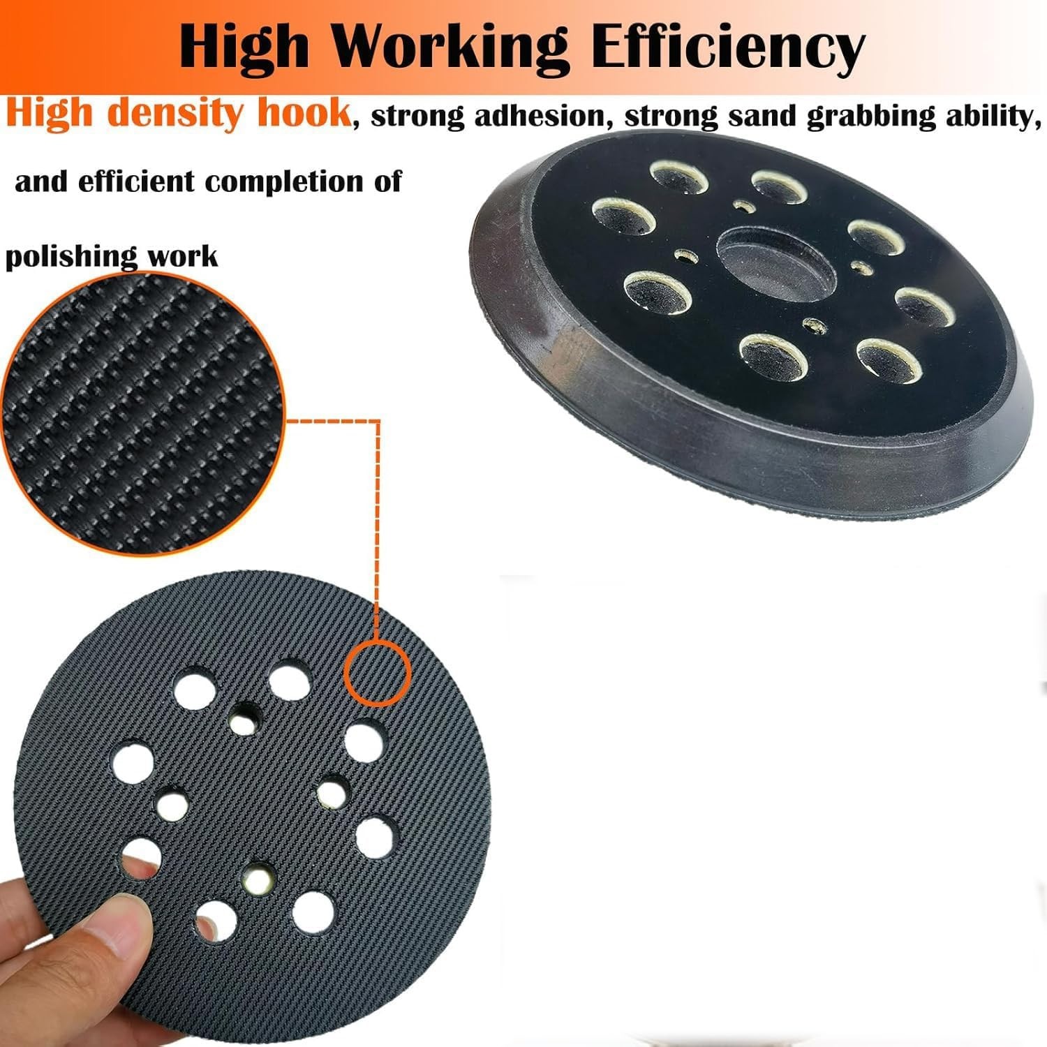 High-Performance 5″ Sanding Pad with Soft Rubber for Vibration Control