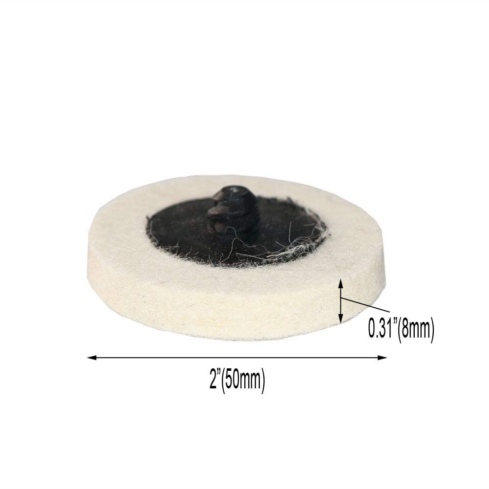 2 inch 15pcs Sanding Pad Wool Felt Quick Change Disc,Surface Polishing Buffin…
