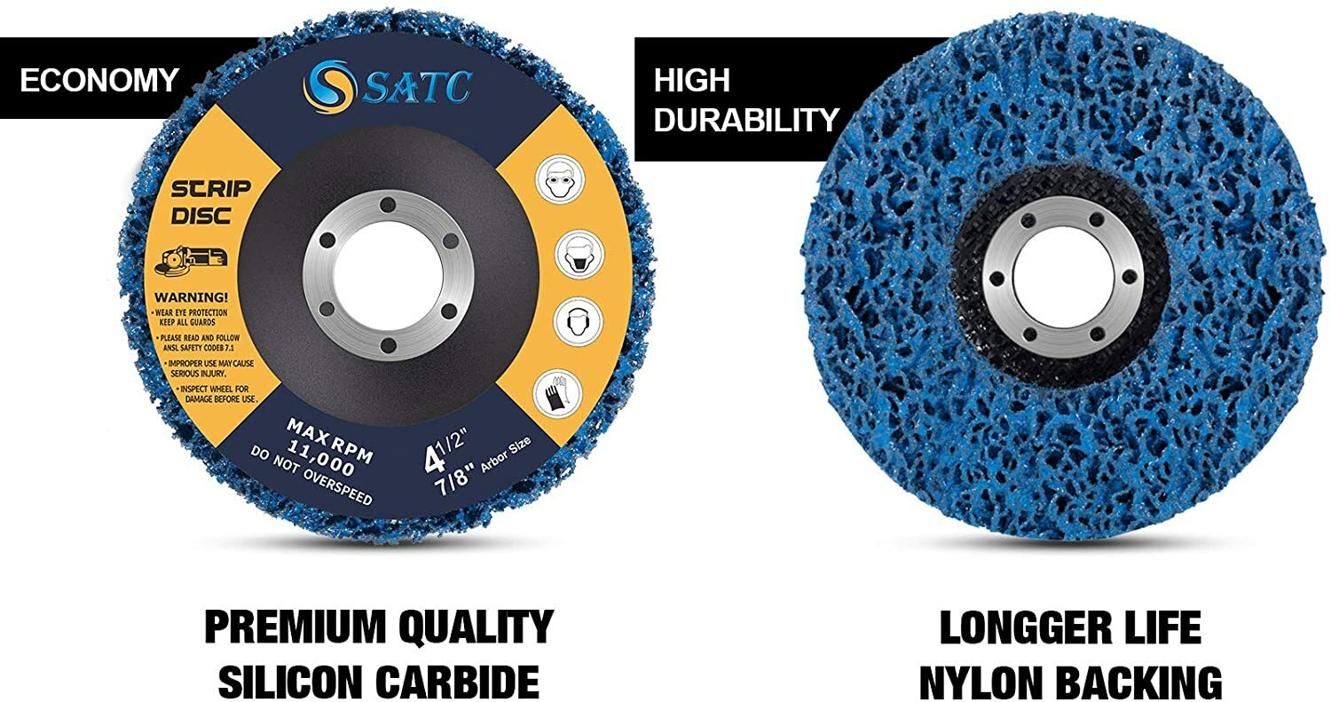 5PCS Stripping Disc 4-1/2″x 7/8″ Rust Remover Wheel Remove Paint Blue Strip Disc