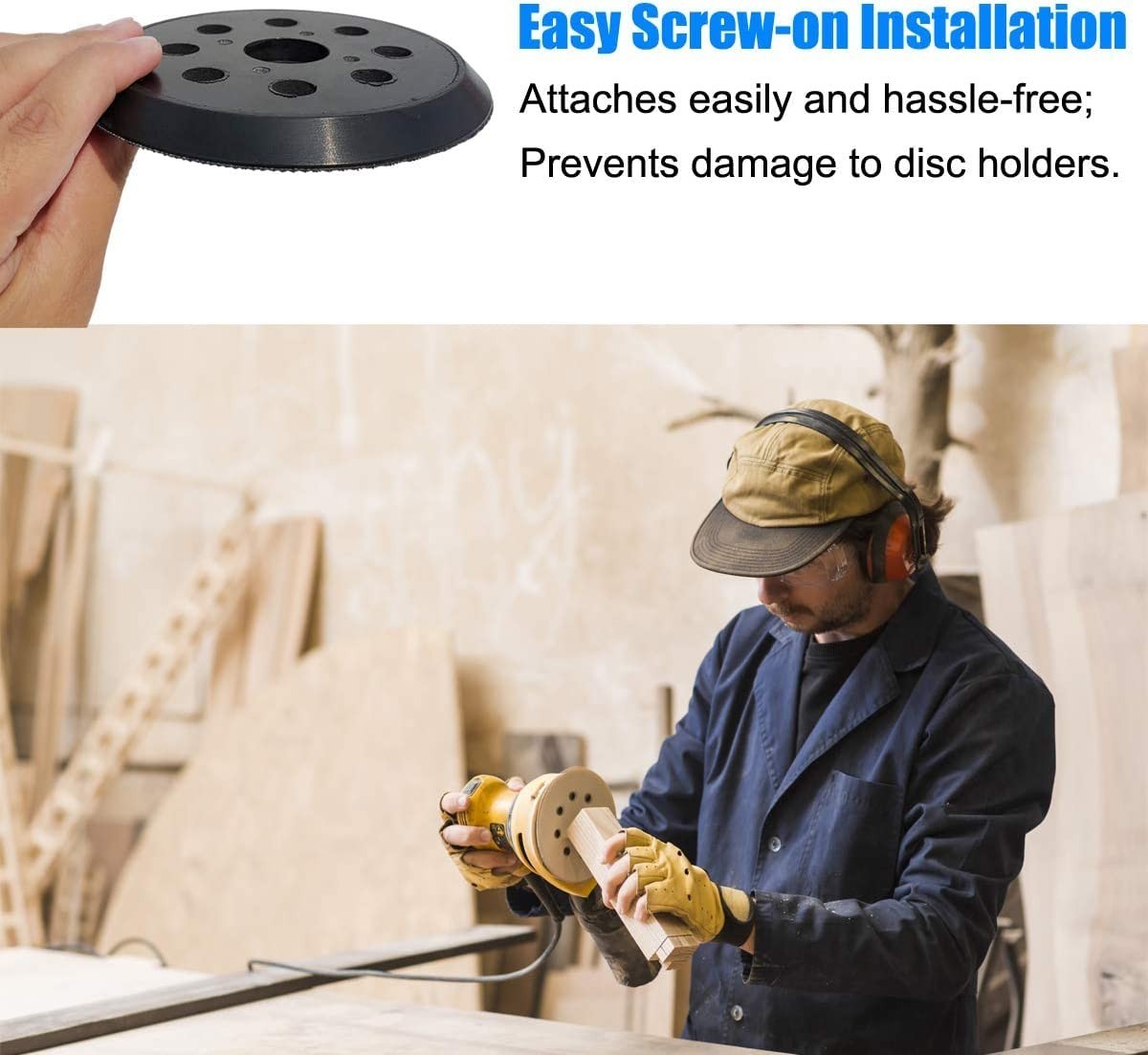 Standard 5″ Hook and Loop Replacement Sander Pad for Milwaukee 2648-20 & 2648-21