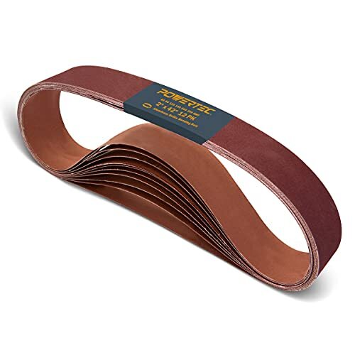 POWERTEC 42420-1 2 x 42 Inch Sanding Belts, 2 Each of 60/80/120/180/240/400