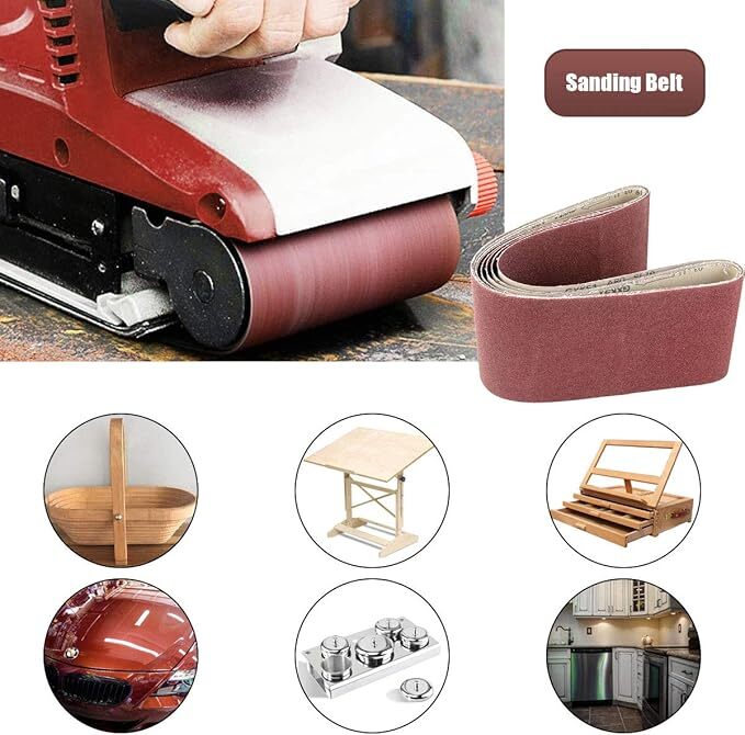 3PACK 6x48inch 150 Grit Aluminum Oxide Sanding Belts 150x1219mm for Metal & Wood
