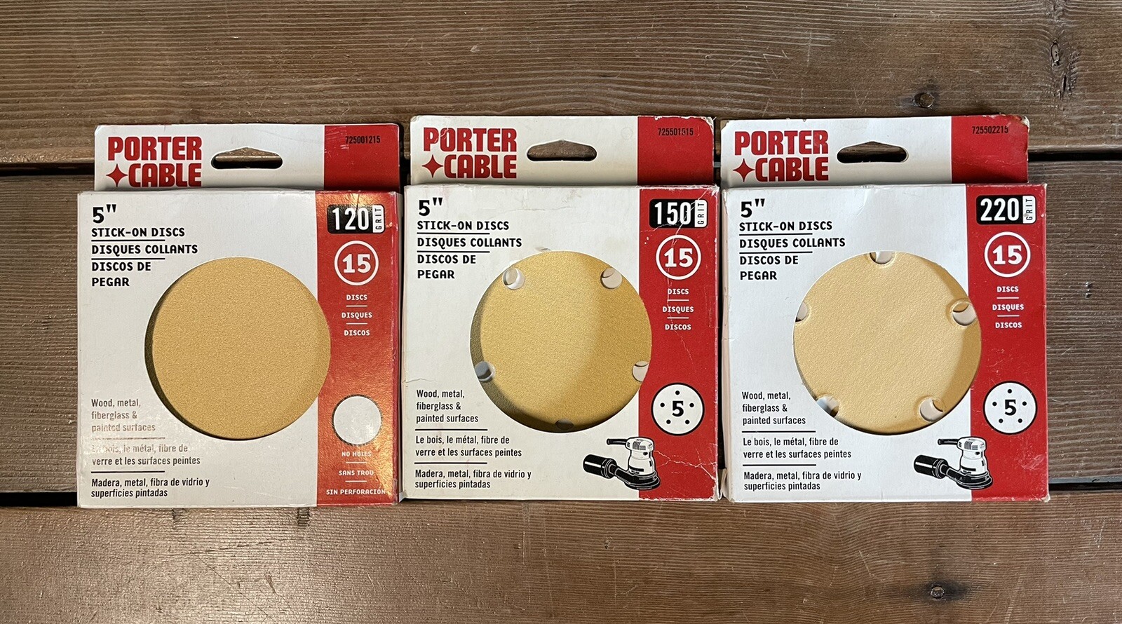 Porter Cable 5″ LOT Stick-On, See Description & Pics For Whats Listed. Qty 30