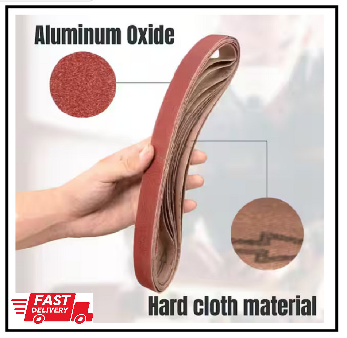 POWERTEC 1 x 42″ Sanding Belts 120 Grit 10pcs Aluminum Oxide Sanding Belt